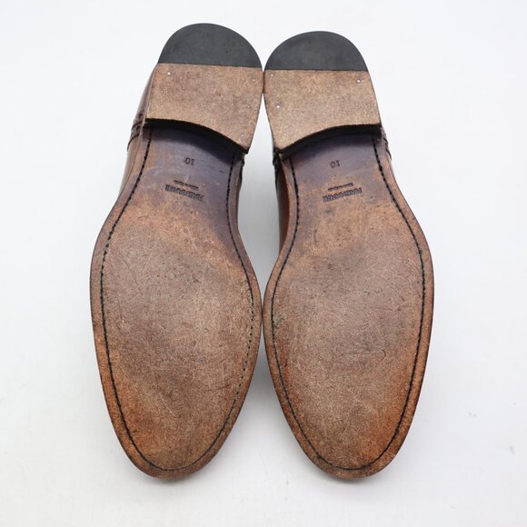 Magnanni Wingtip Double Monk Strap Men's Size 10 M Brown Leather  Dress Shoes - Picture 7 of 12